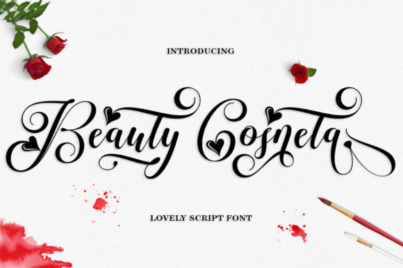 Beauty Cosneta: The Romantic Script for Elegant Design