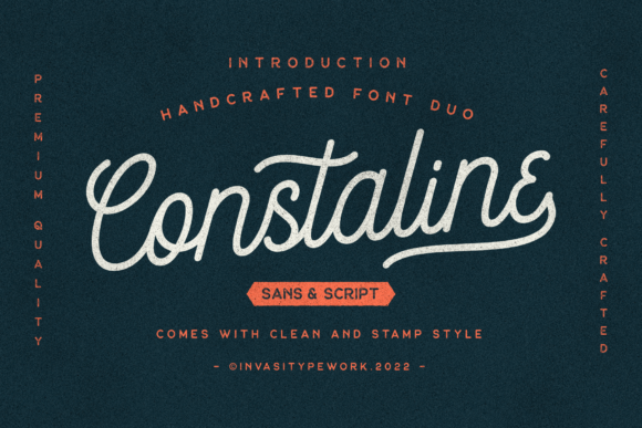 Constaline: A Vintage Styled Duo Font for Modern Design