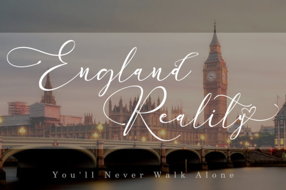 England Reality: A Script Font with Character and Flow