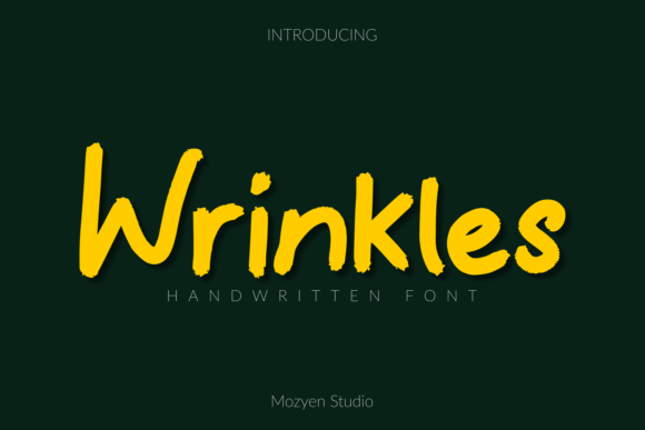 Wrinkles: A Typeface with a Playful Serious Side